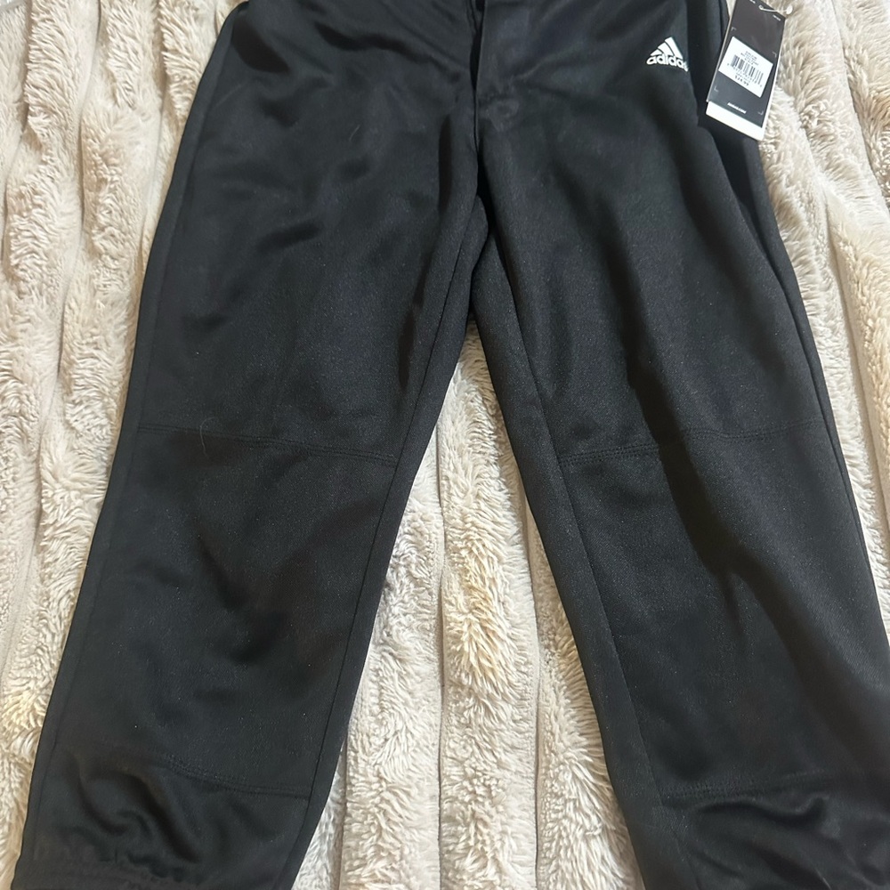 NWT girls softball Adidas Black Athletic Pants